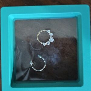 14k Gold Heart Septum Ring